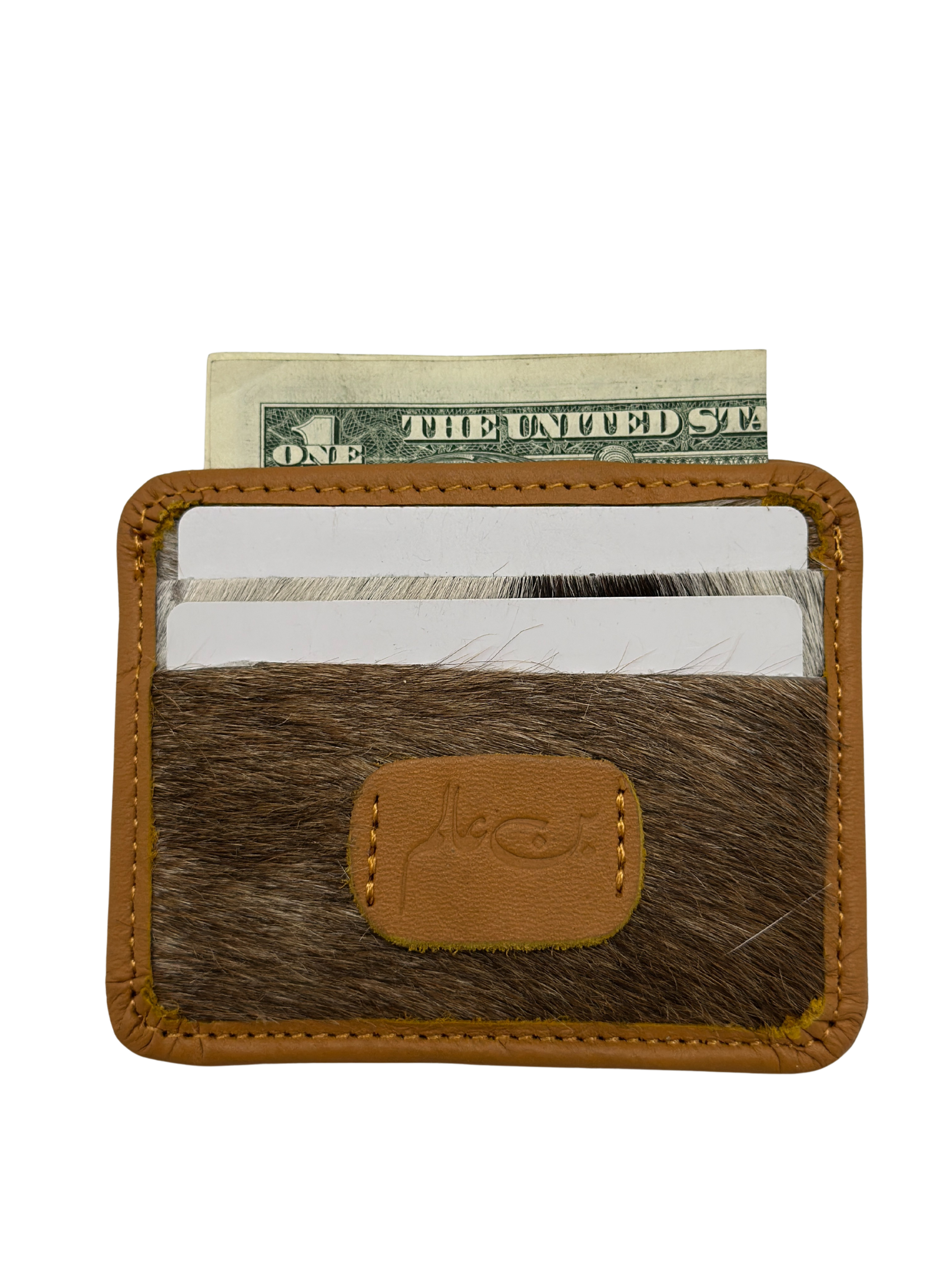 Brown Hair-on Cardholder