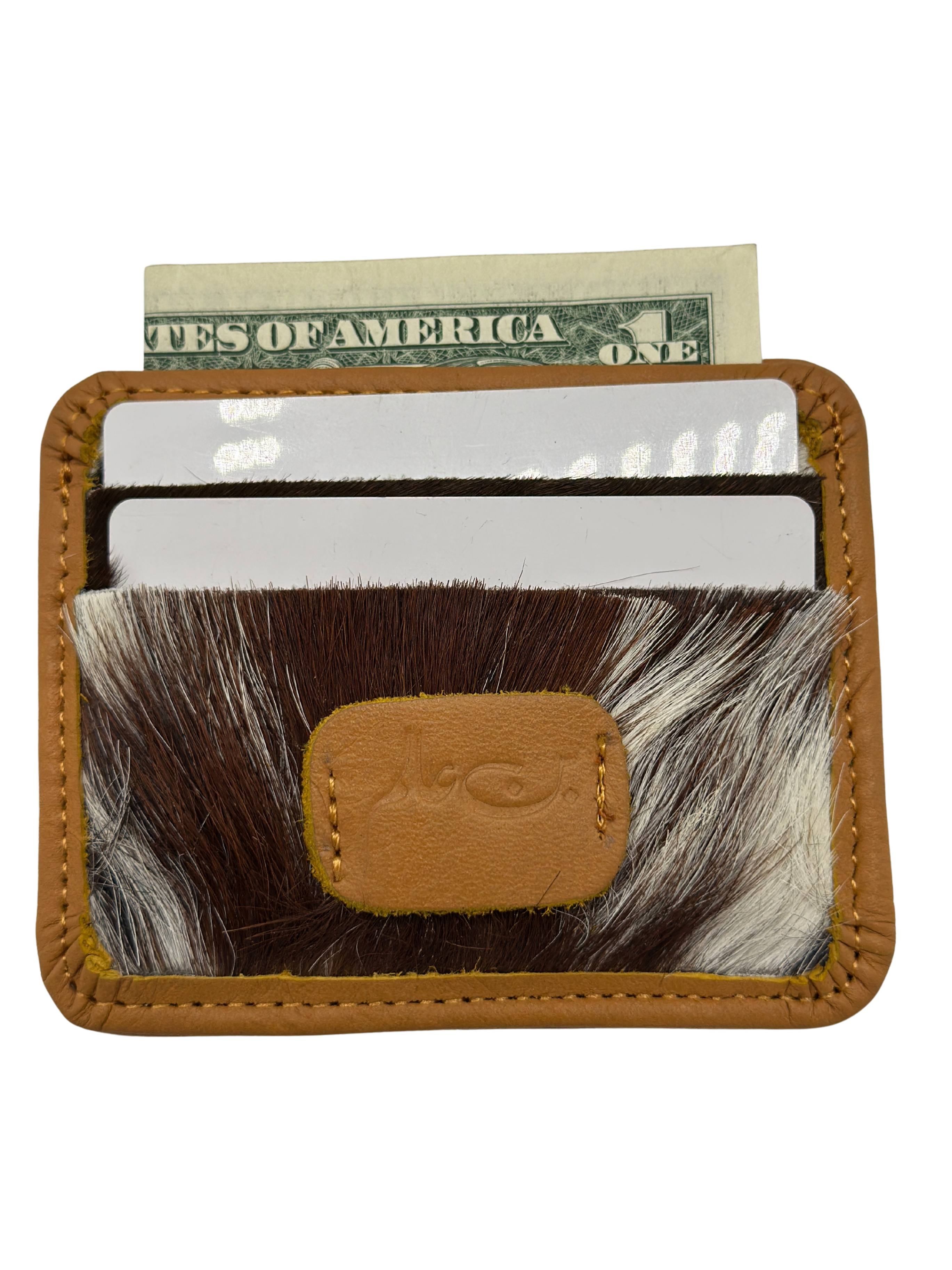 Brown Hair-on Cardholder