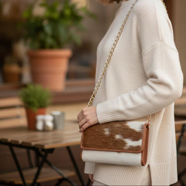 Brown hair on clutch